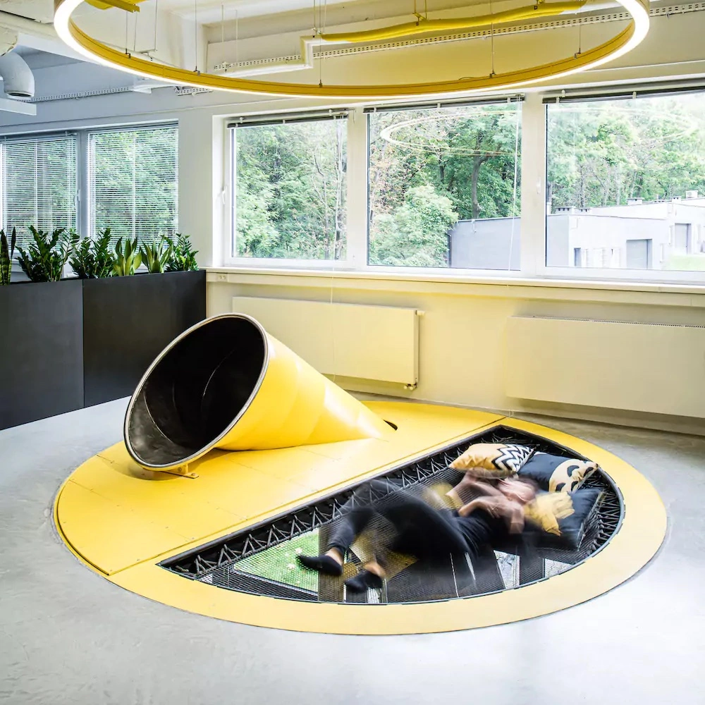 office-fit-out-with-a-slide-and-netting